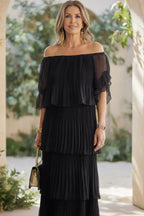 NOIRÉ - PLEATED GOWN FOR EVENING EVENTS