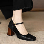 Ellie | Timeless Leather High Heels
