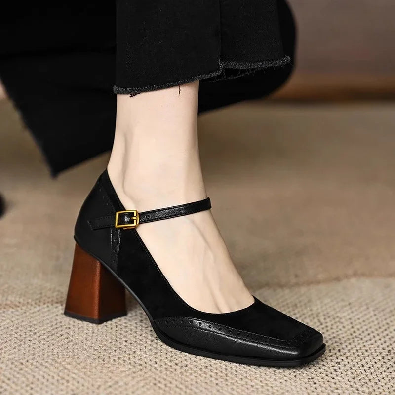 Ellie | Timeless Leather High Heels