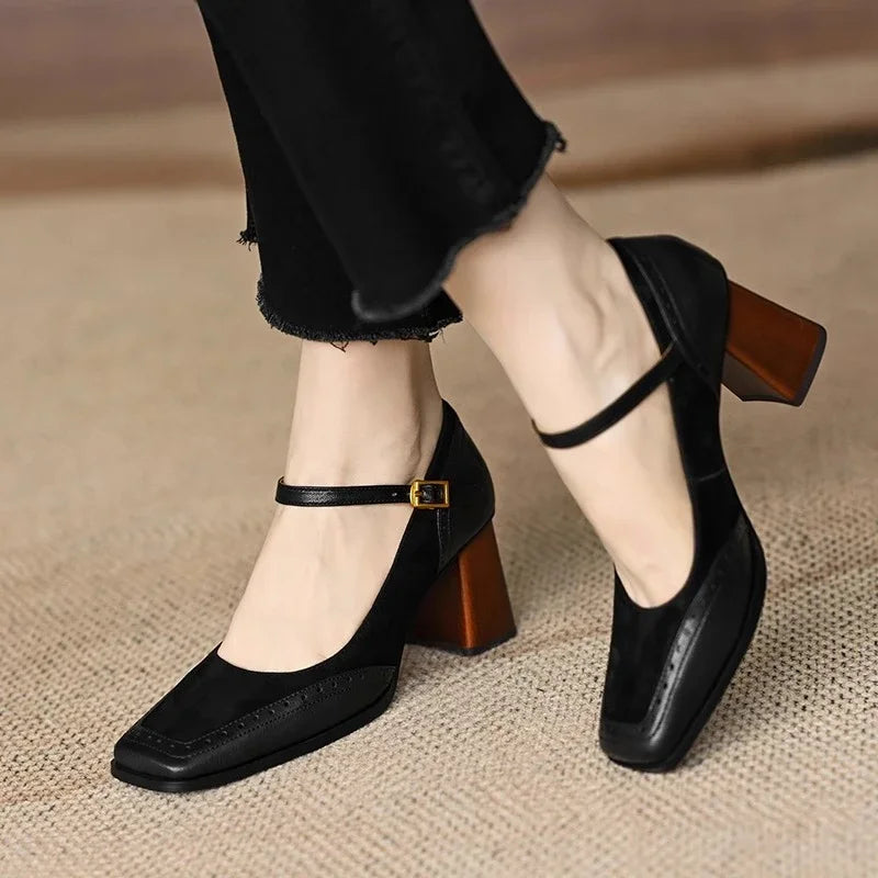 Ellie | Timeless Leather High Heels