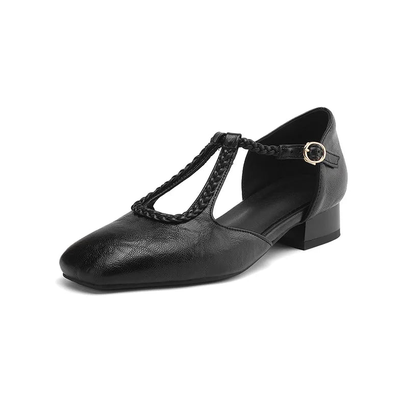 Estelle | Vintage-Inspired Leather Ballerina Flats