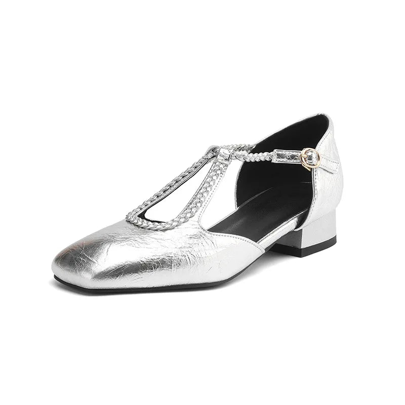 Estelle | Vintage-Inspired Leather Ballerina Flats
