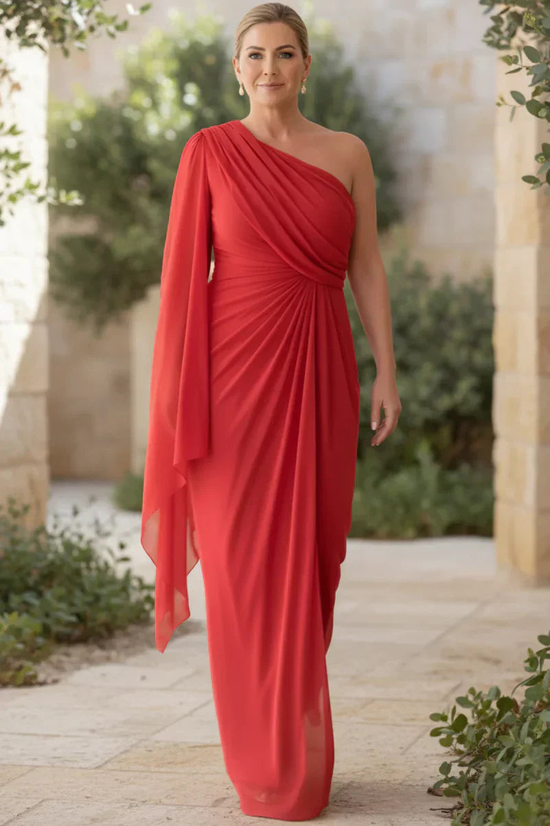 SERENA - ASYMMETRICAL ONE-SHOULDER EVENING GOWN