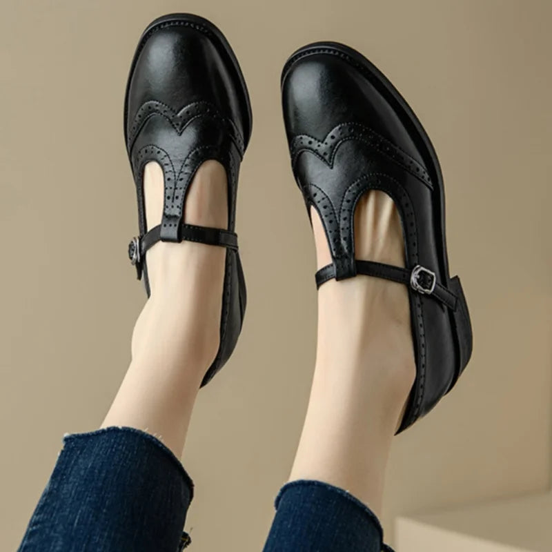 Miana | Sleek T-Strap Mary Jane Shoes