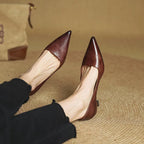 Sarah | Elegant Pointed Leather Stiletto Heels