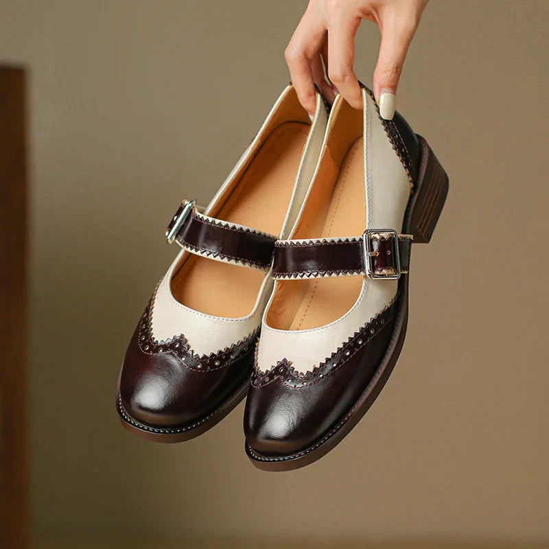 Lumerra | Classic Leather Mary Jane Flats for Everyday Wear