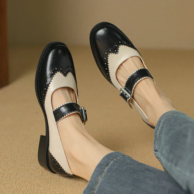 Lumerra | Classic Leather Mary Jane Flats for Everyday Wear