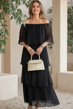 NOIRÉ - PLEATED GOWN FOR EVENING EVENTS