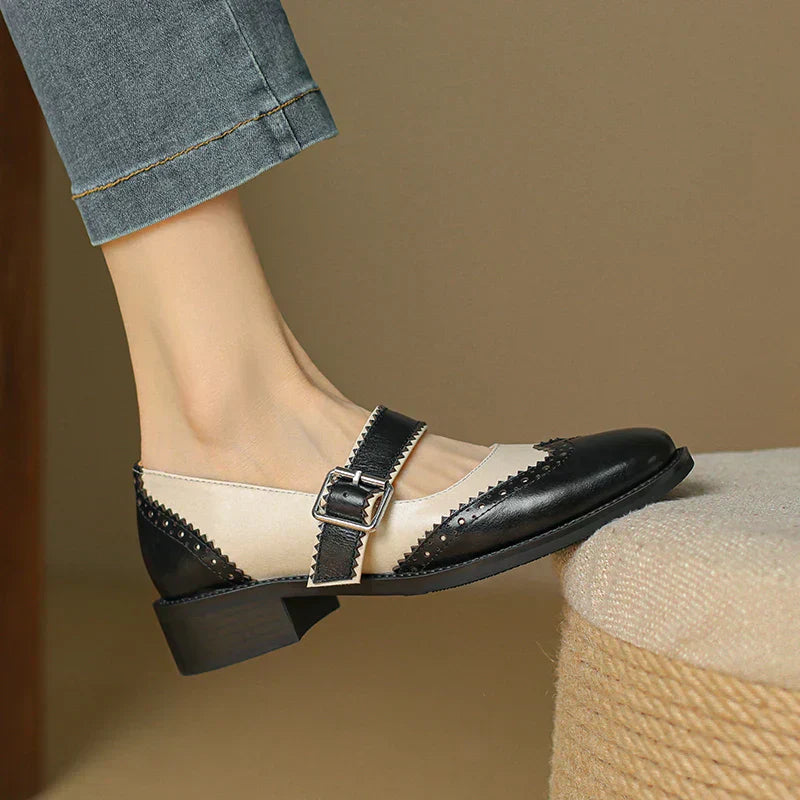 Lumerra | Classic Leather Mary Jane Flats for Everyday Wear