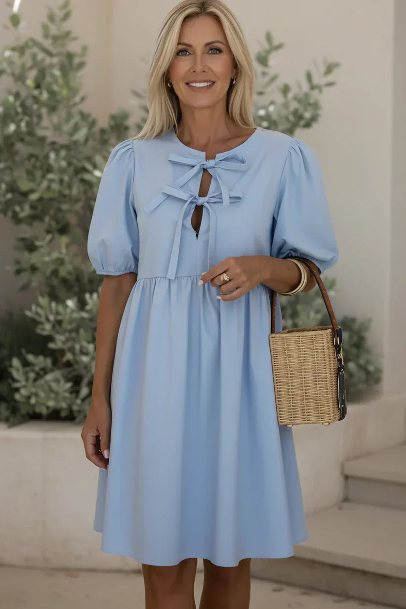 AMINA – LIGHTWEIGHT BOW DRESS