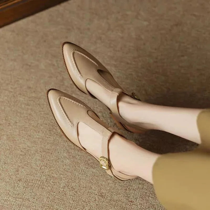Gianna | Timeless Leather Strap Footwear