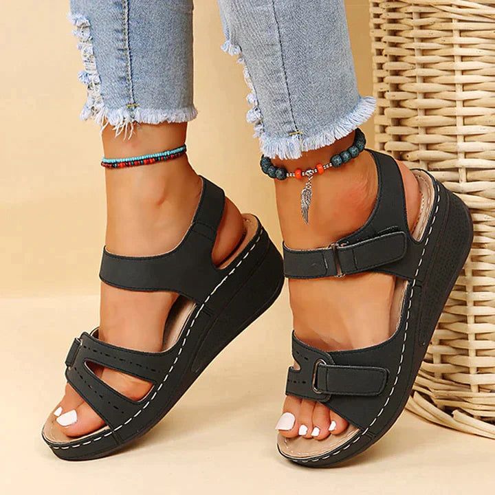 Cozy Orthopedic Wedge Sandals by Sandy
