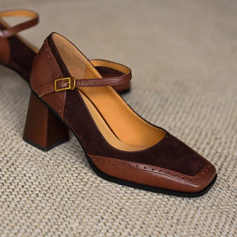 Ellie | Timeless Leather High Heels