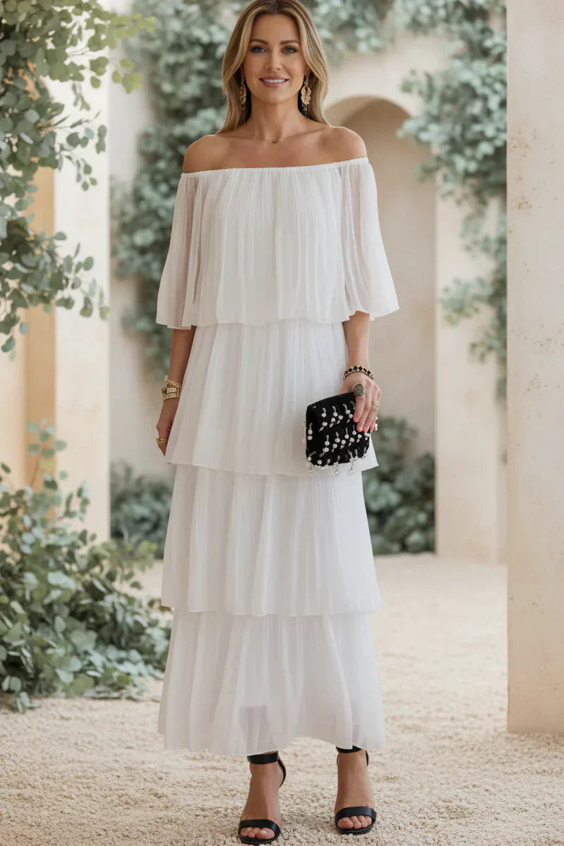 NOIRÉ - PLEATED GOWN FOR EVENING EVENTS
