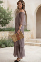 NOIRÉ - PLEATED GOWN FOR EVENING EVENTS