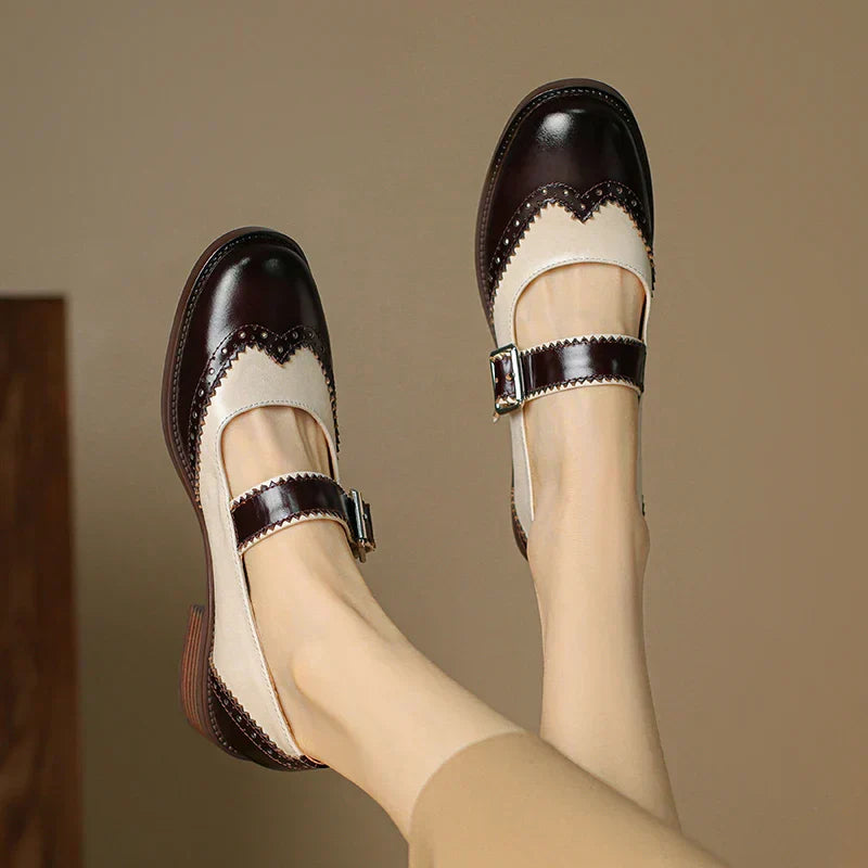 Lumerra | Classic Leather Mary Jane Flats for Everyday Wear