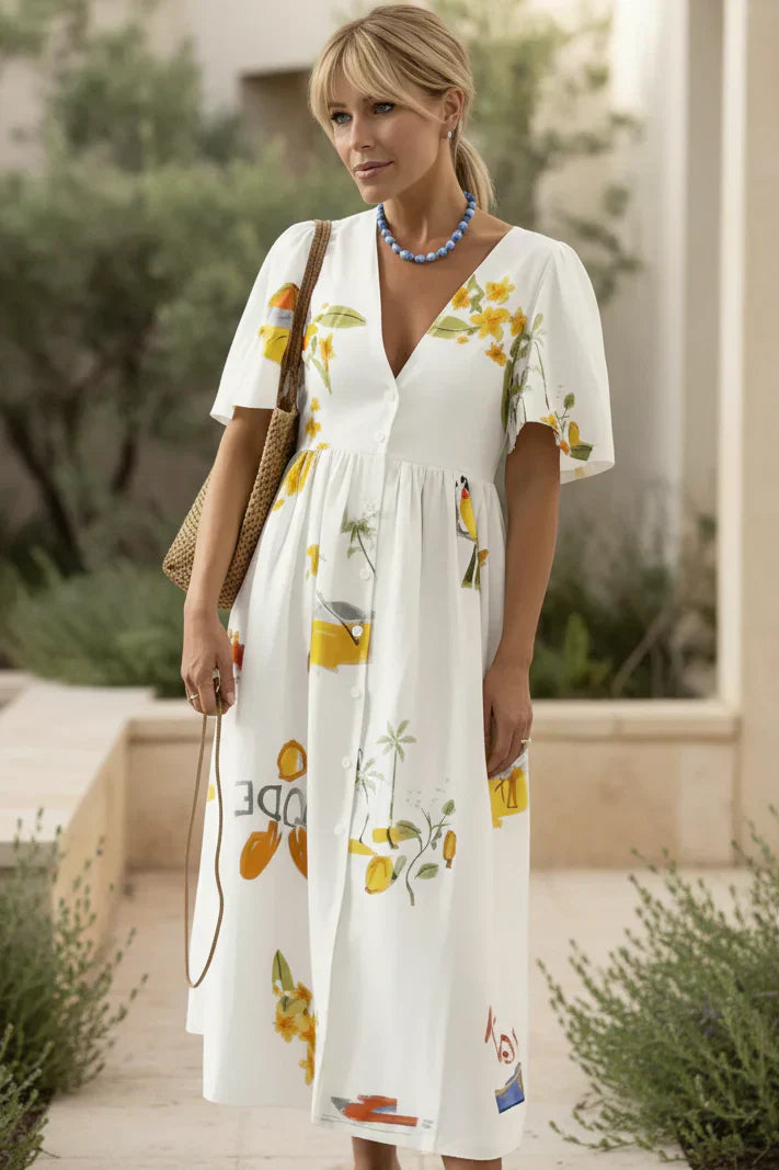 MAEVE – MIDI DRESS IN GARDEN BREEZE