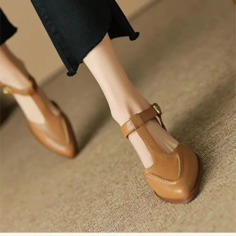 Gianna | Timeless Leather Strap Footwear
