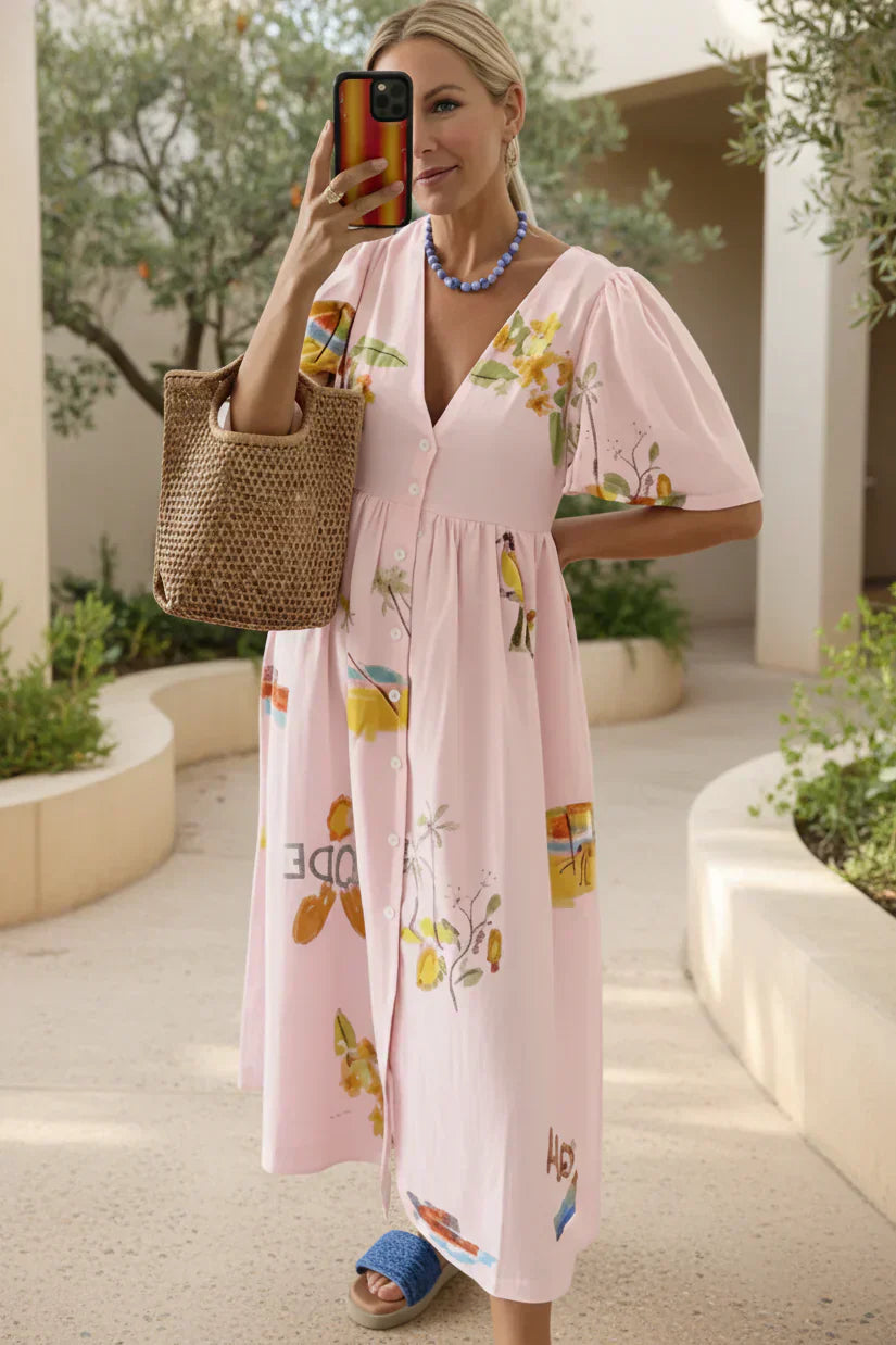 MAEVE – MIDI DRESS IN GARDEN BREEZE