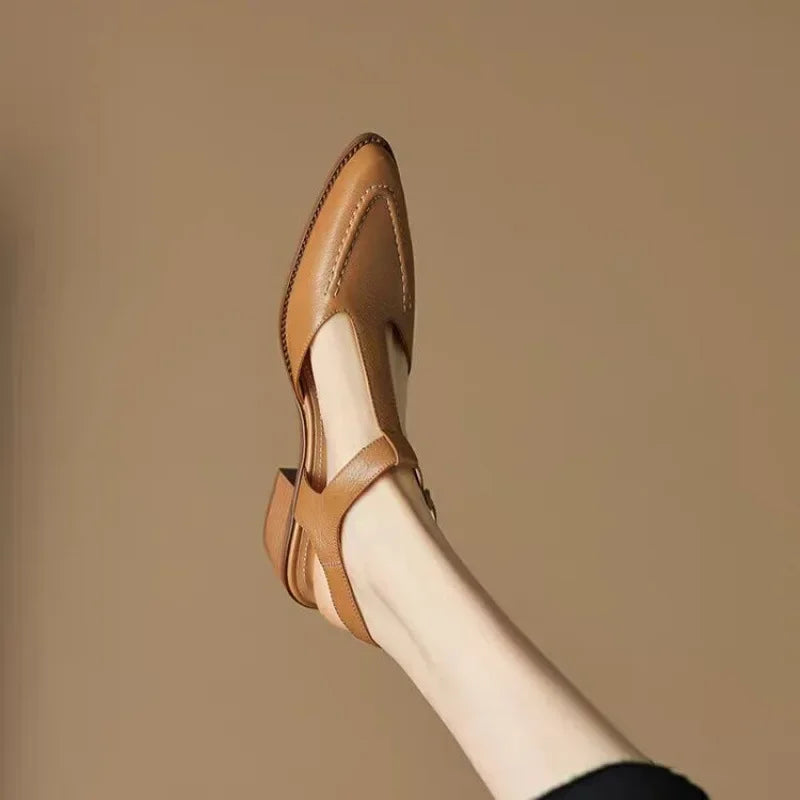 Gianna | Timeless Leather Strap Footwear