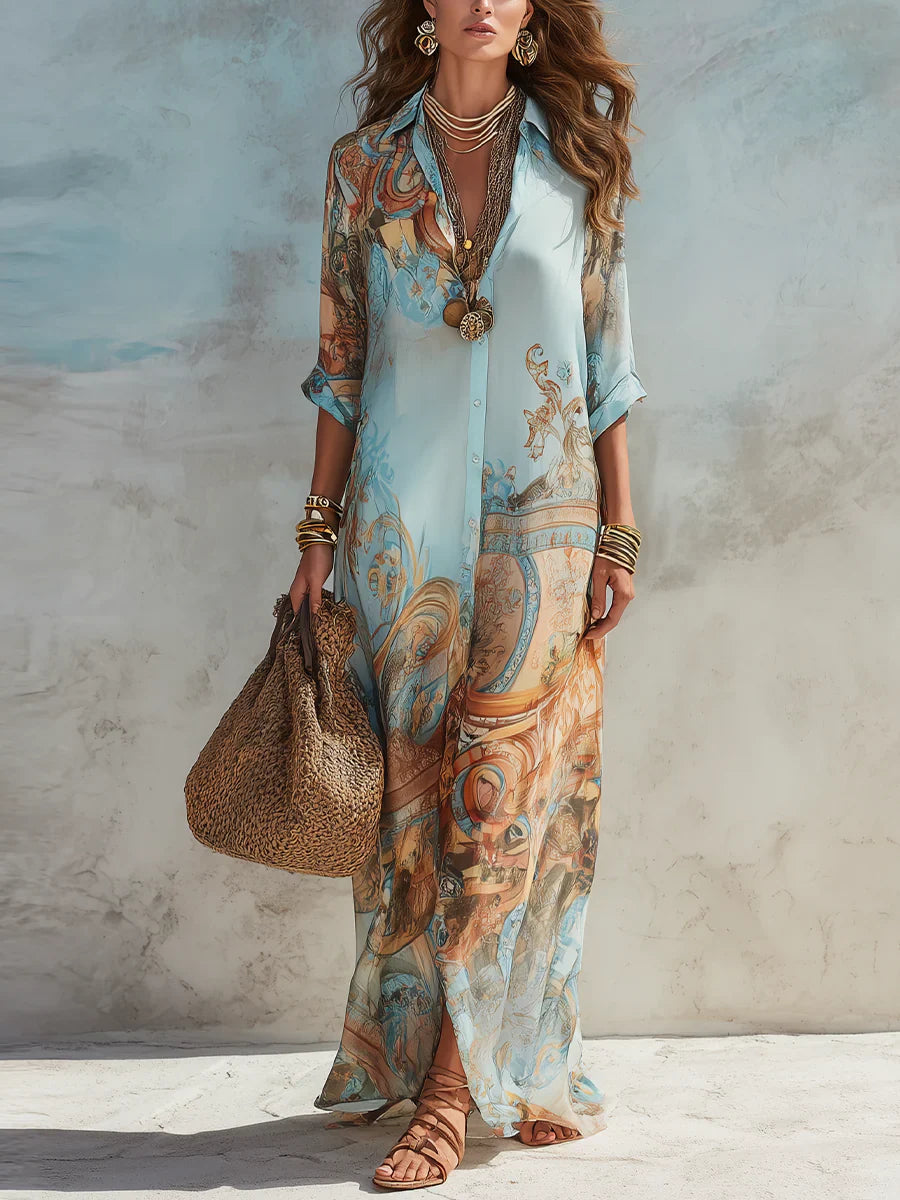 Lorena | Mediterranean Shirt Dress