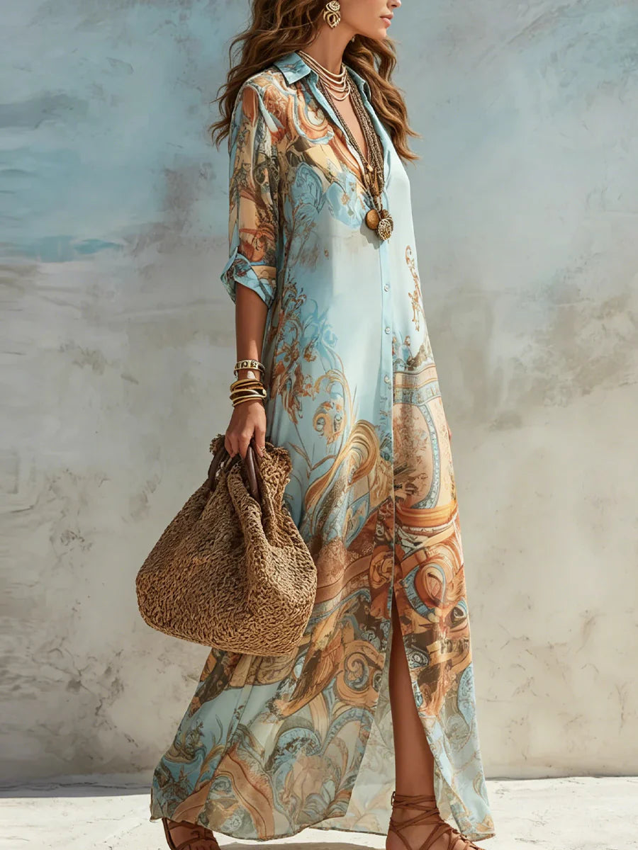 Lorena | Mediterranean Shirt Dress