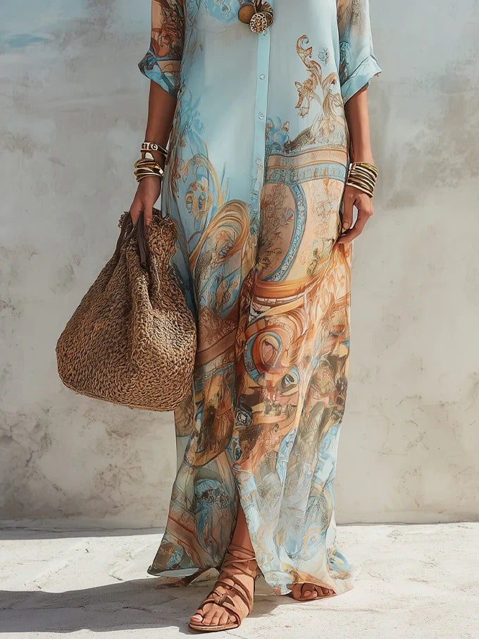 Lorena | Mediterranean Shirt Dress