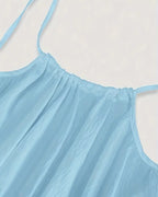 Women’s Elegant Solid Color Backless Slip Dress
