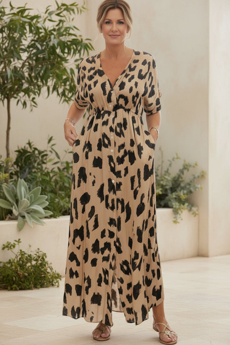 BONNIE - Chic Leopard Print Dress