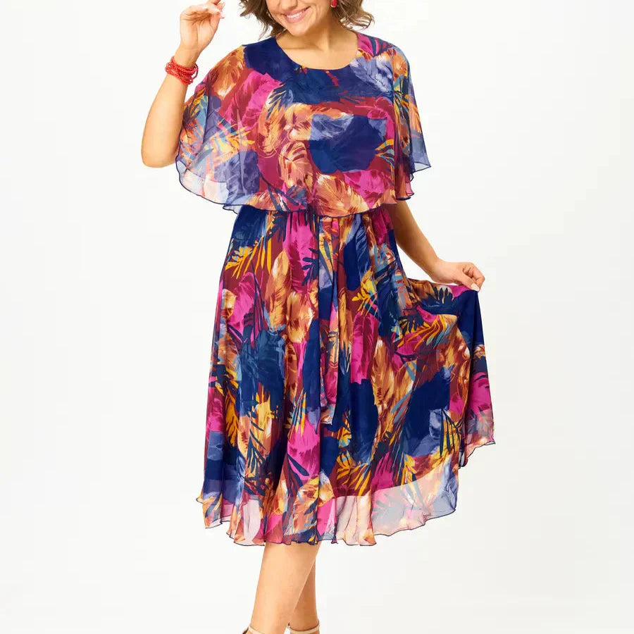 BARBARA | PLUS SIZE CHIFFON DRESS FOR ULTIMATE COMFORT