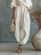 Lisa | Soft top with off-shoulder design and tapered pants