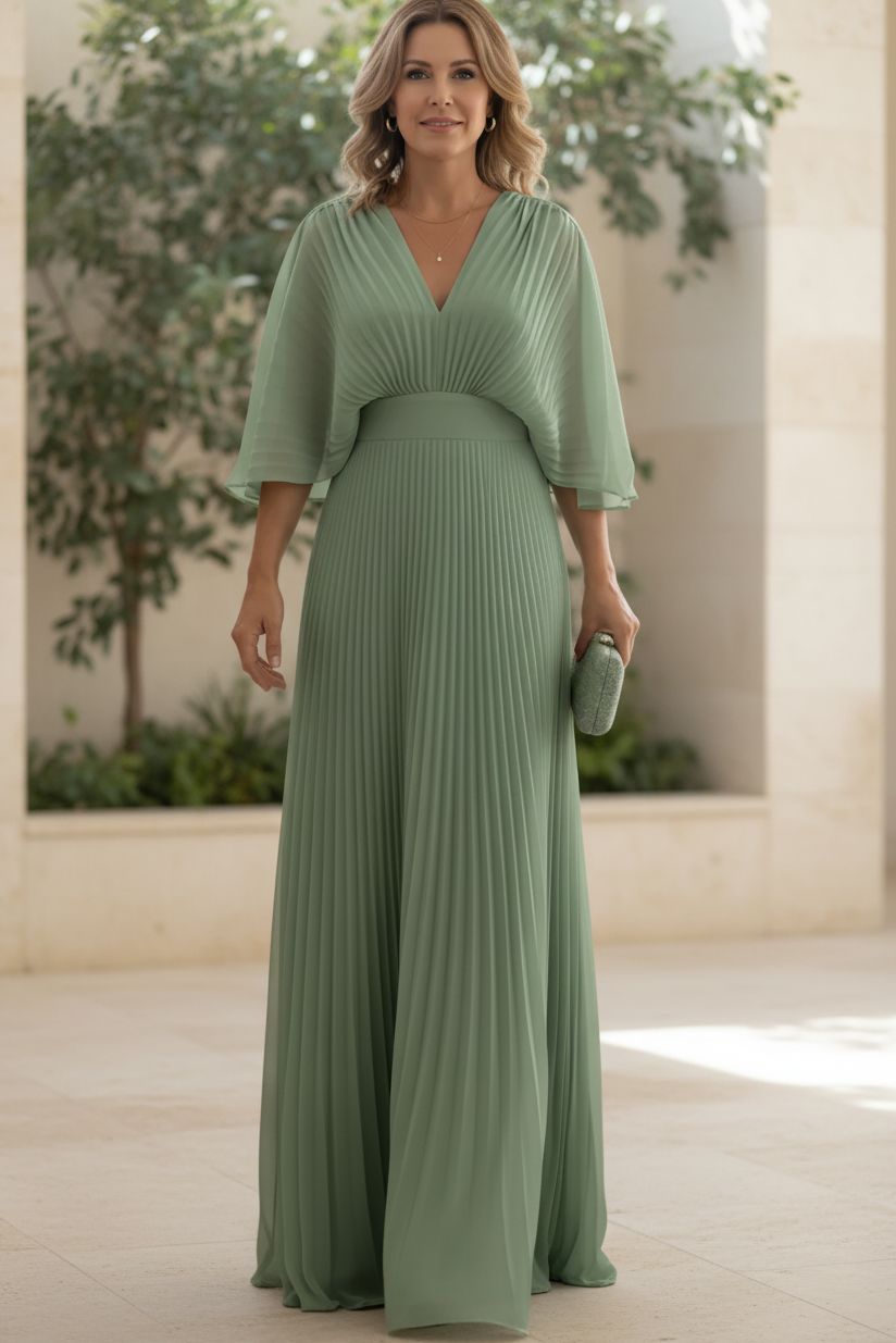 ZANA - ELEGANT PLEATED EVENING GOWN