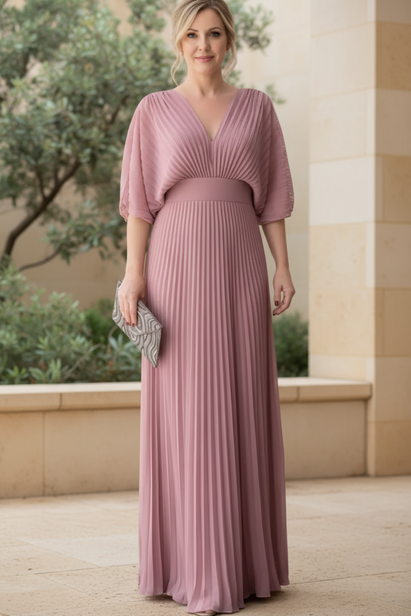 ZANA - ELEGANT PLEATED EVENING GOWN