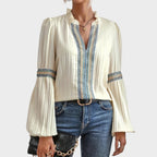 Vintage blouse with V-neck