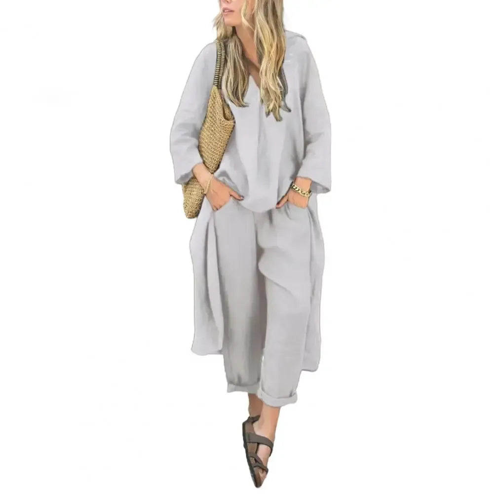 Lucía | Cozy Long Cardigan and Wide-Leg Pants Duo Set