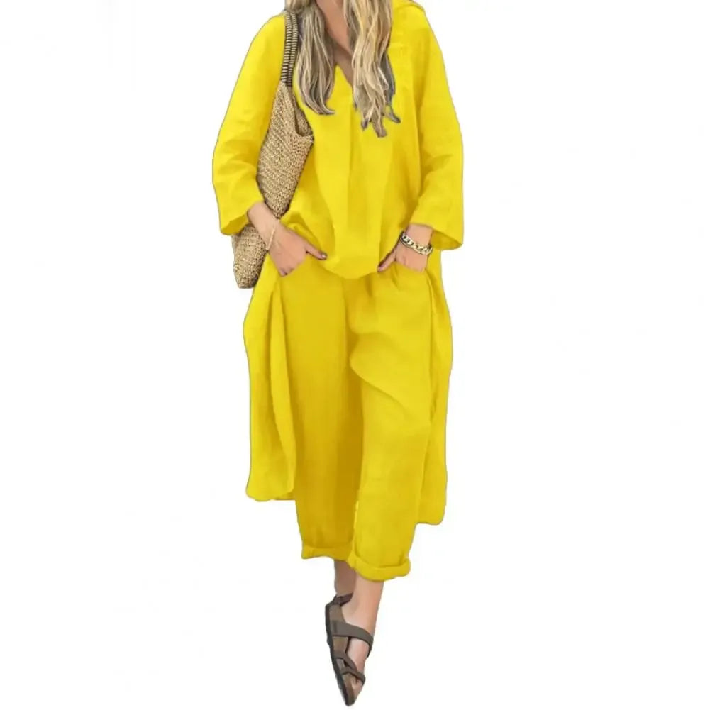 Lucía | Cozy Long Cardigan and Wide-Leg Pants Duo Set