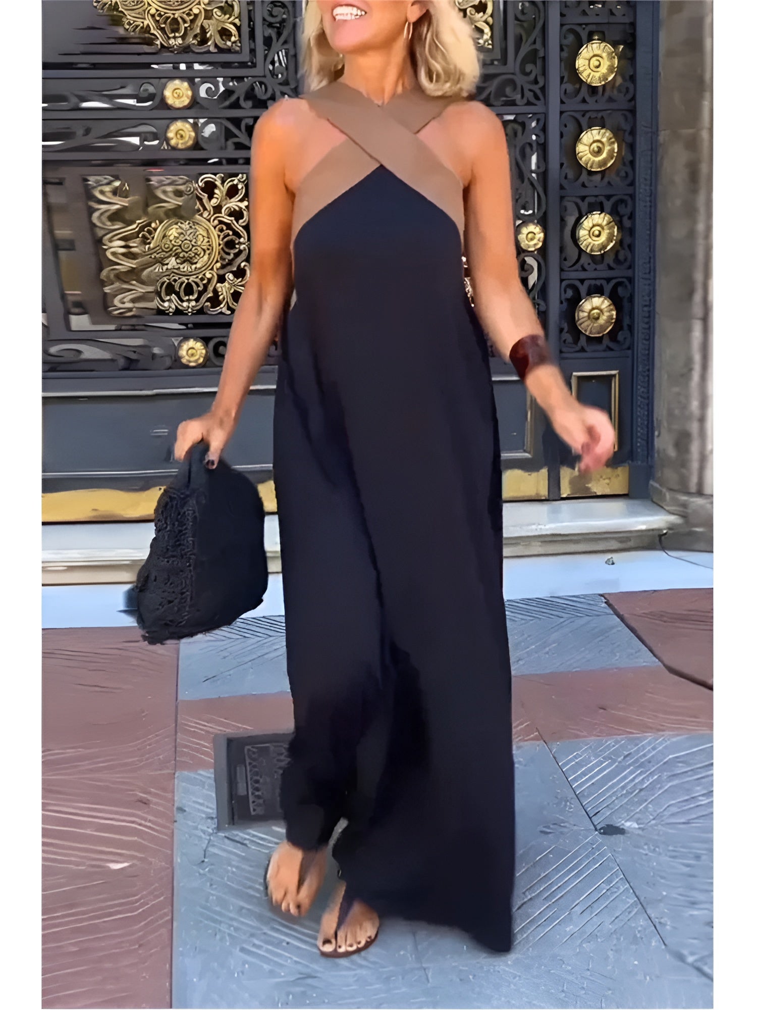 DELPHINE | Crossover Cut Dress
