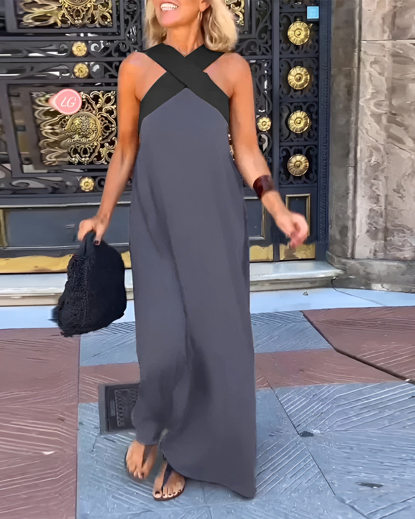 DELPHINE | Crossover Cut Dress