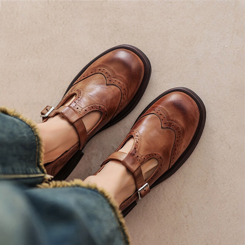 Elvara | Chic Leather Mary Jane Shoes