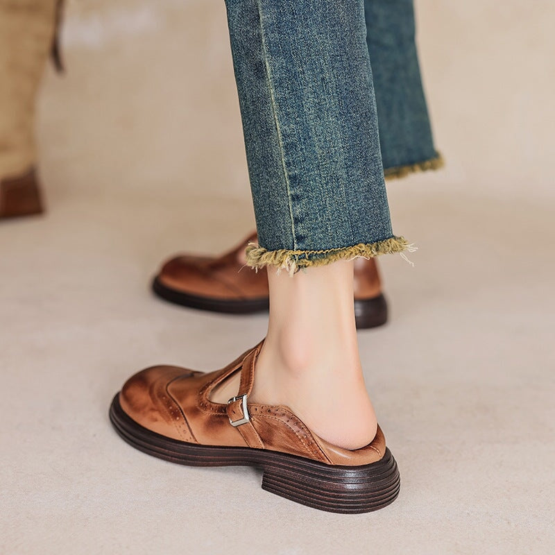 Elvara | Chic Leather Mary Jane Shoes