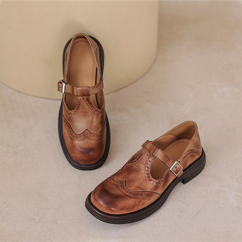 Elvara | Chic Leather Mary Jane Shoes