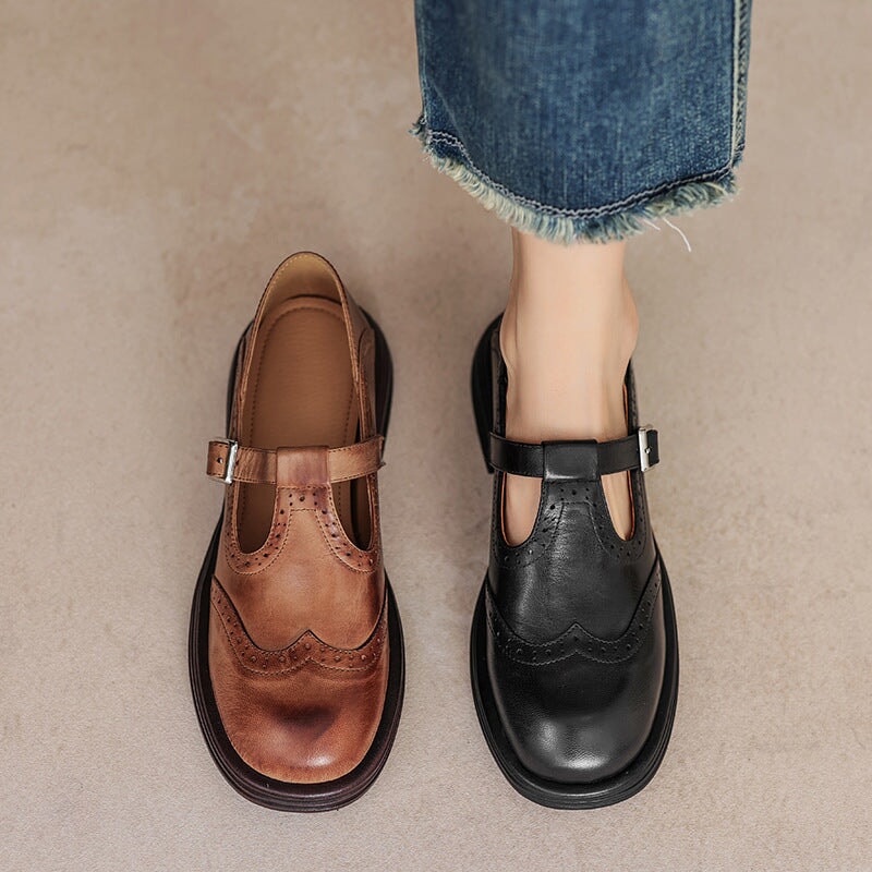 Elvara | Chic Leather Mary Jane Shoes