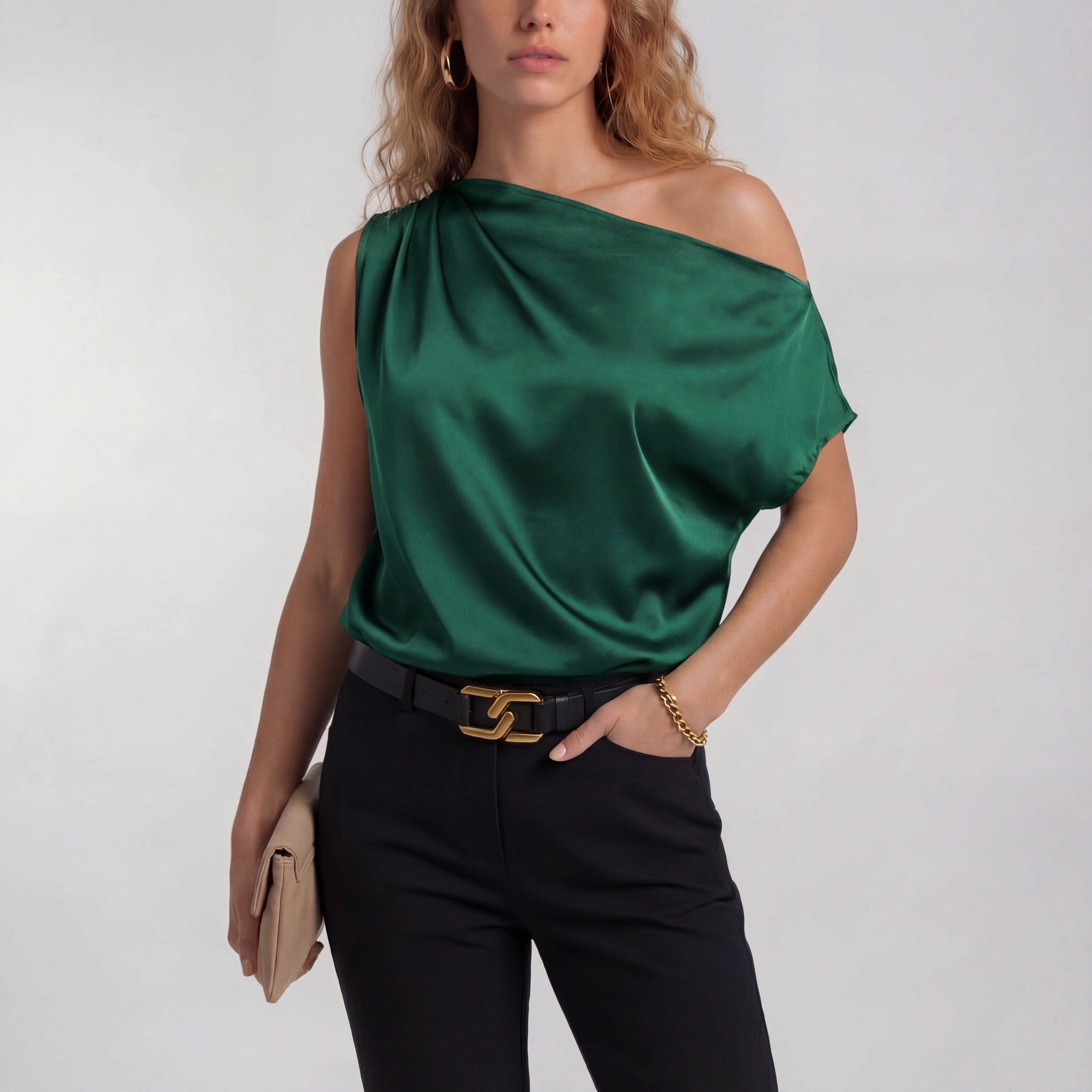 Camilla – Stylish One-Shoulder Casual Blouse