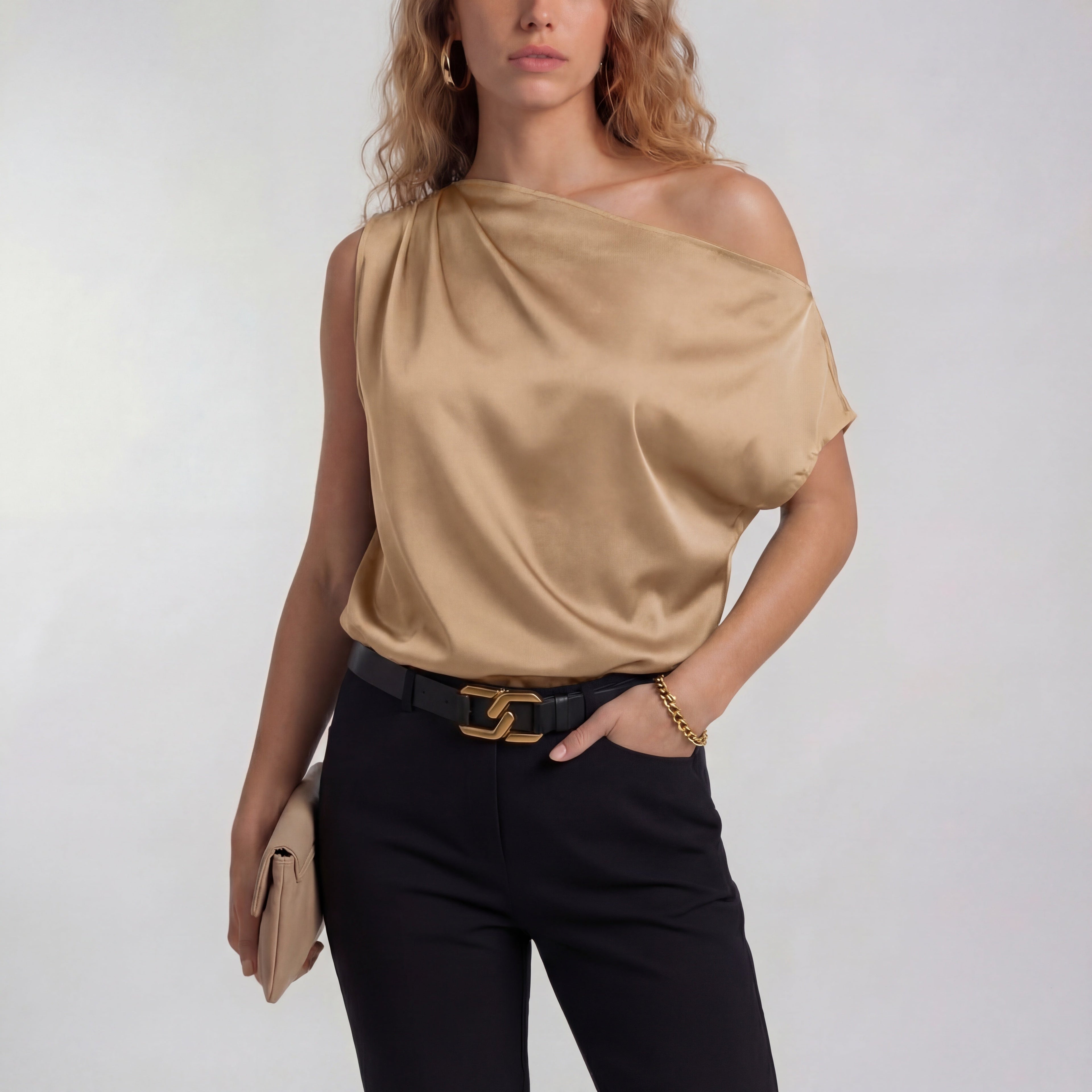 Camilla – Stylish One-Shoulder Casual Blouse