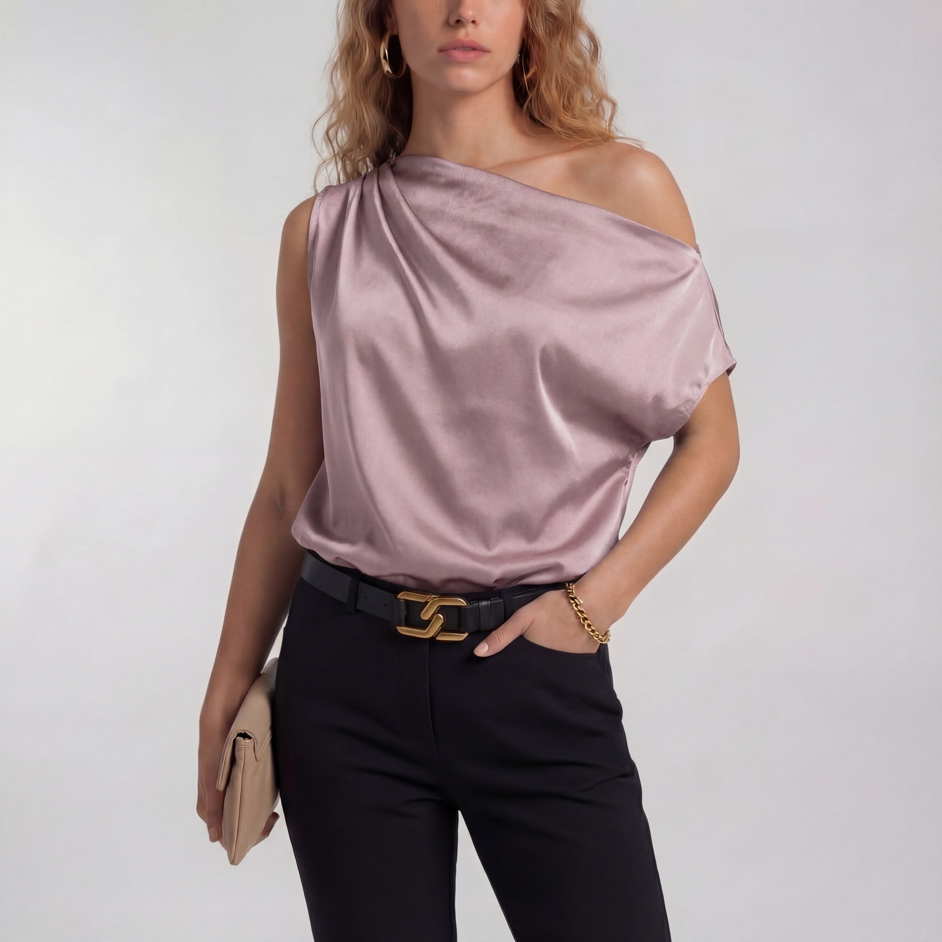 Camilla – Stylish One-Shoulder Casual Blouse