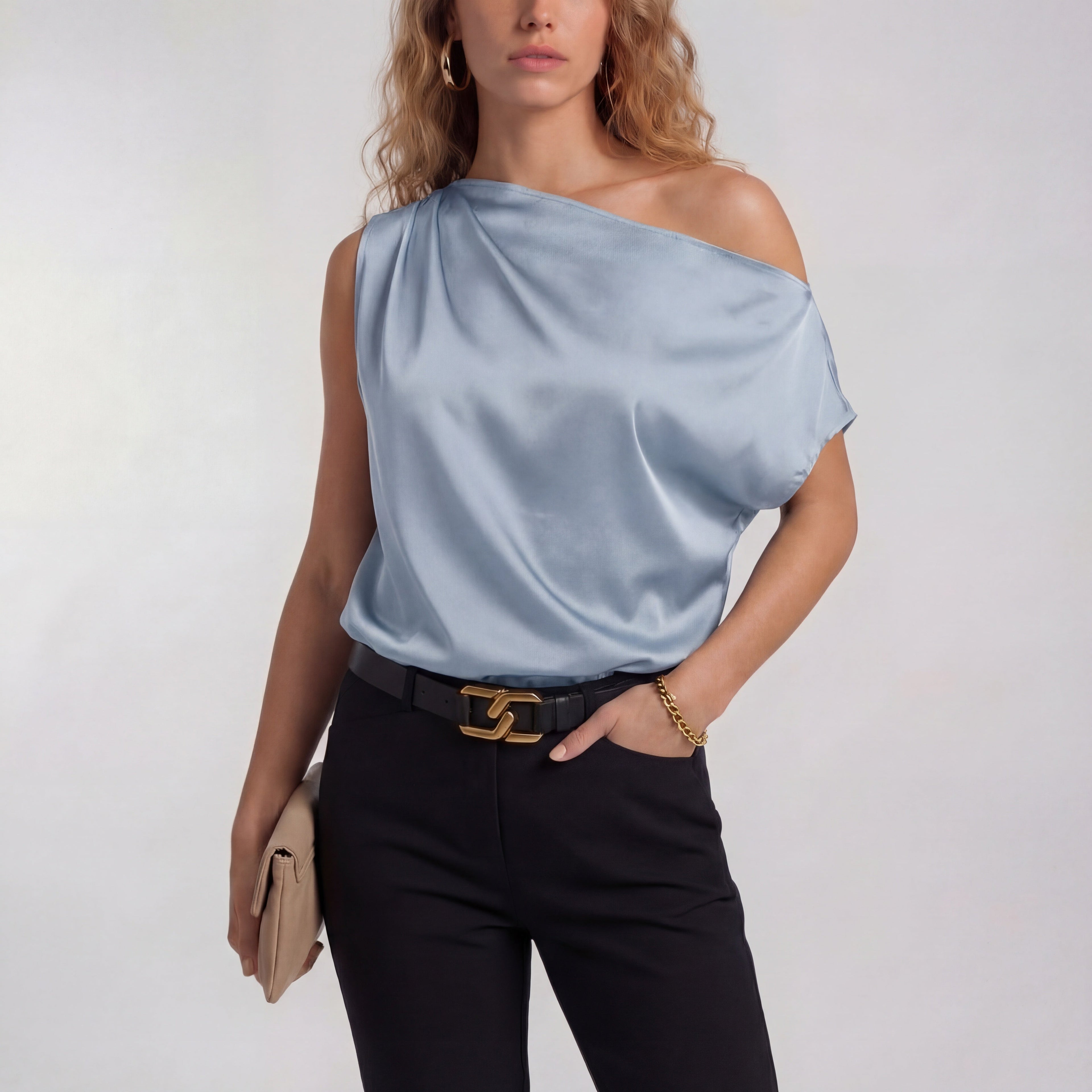 Camilla – Stylish One-Shoulder Casual Blouse
