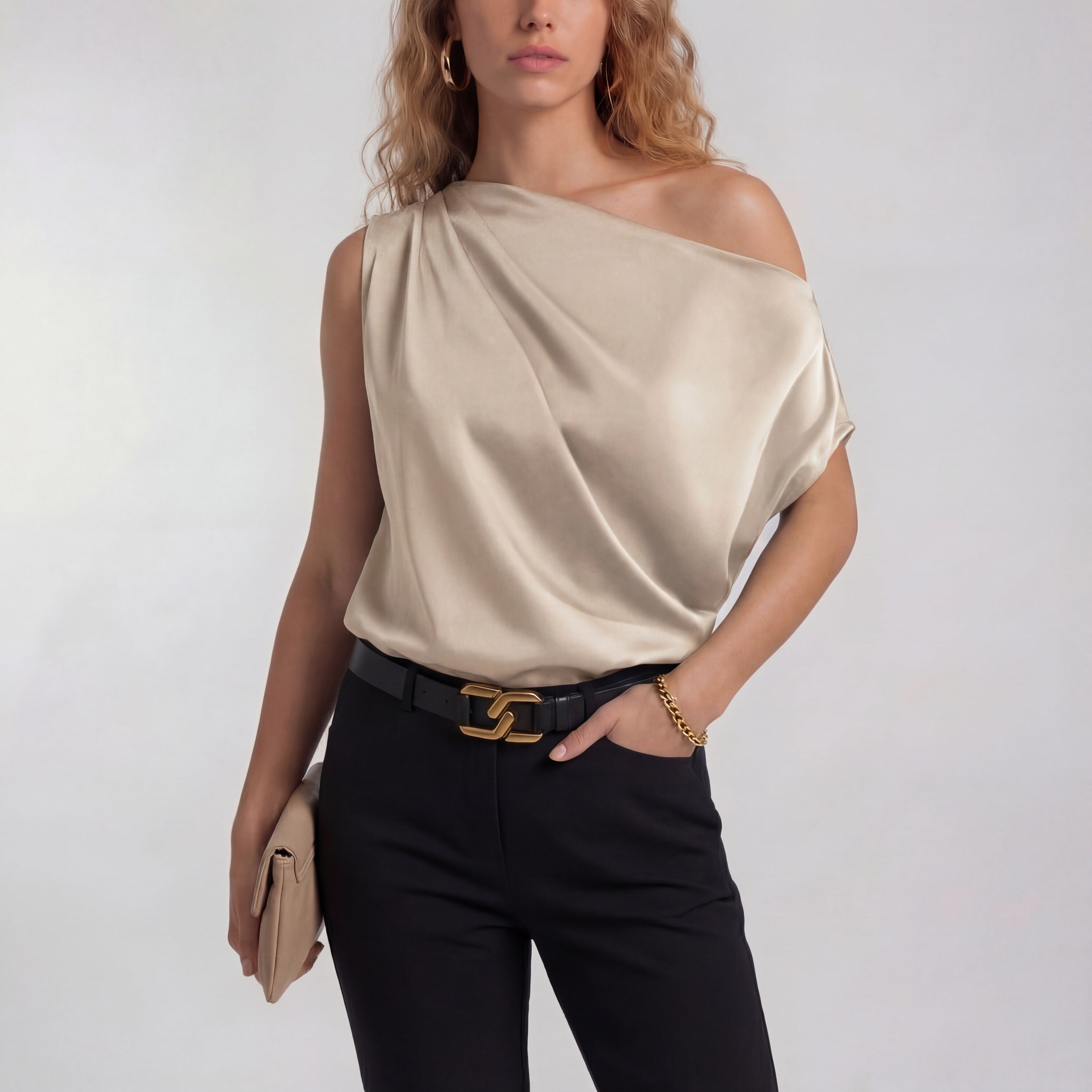 Camilla – Stylish One-Shoulder Casual Blouse