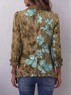 Sundara™ | Boho Gradient Vintage Floral Ruffle Jacket
