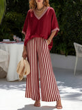 Audrey | Chic Striped Casual Ensemble