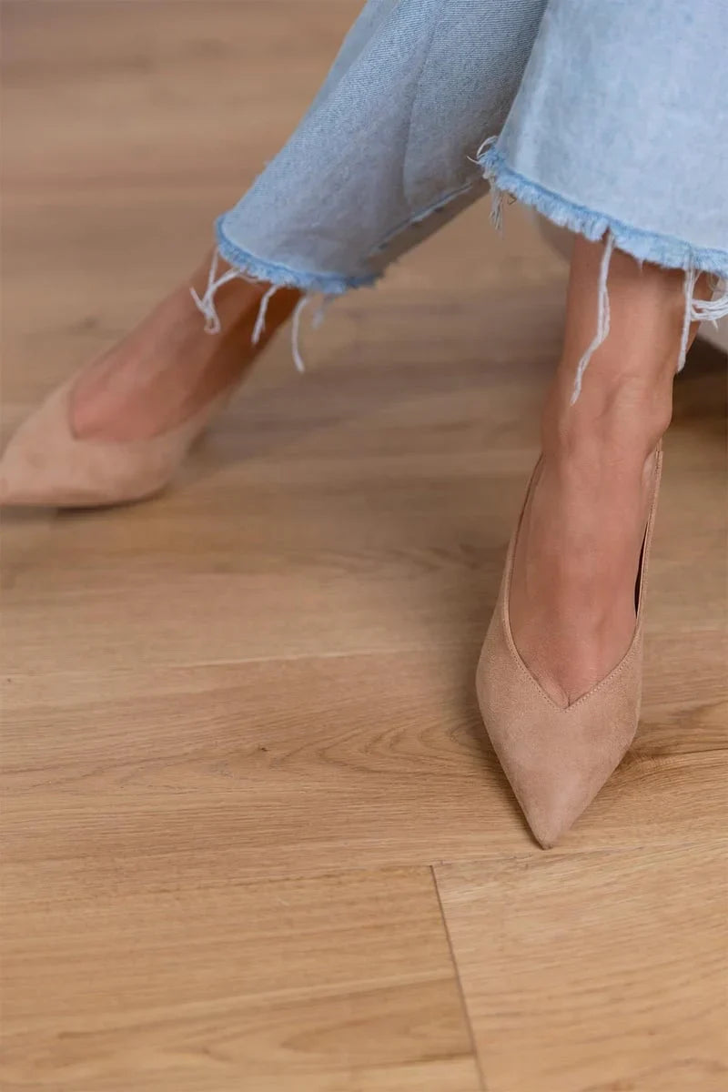 Malena | Low Heels in Beige